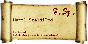 Hartl Szalárd névjegykártya